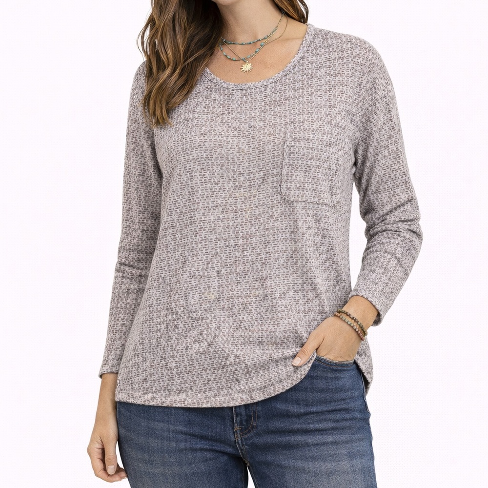 American Eagle‎ Size Medium Lightweight Knit Women's Gray Long Sleeve Top